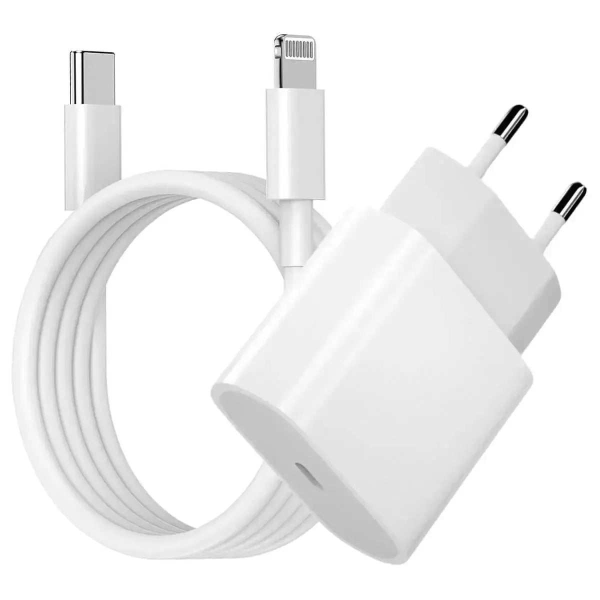 Buy USB-C Super Fast Charging Wall Charger, 35W PD Charger Adapter with Lightning Cable at Caseles-EU,