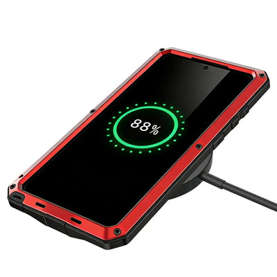 Buy S26 Ultra Metal Case, Waterproof Dustproof Shockproof 3-Proof Cover, Wireless Charging & Heat Dissipation Armor for Samsung S26 Ultra 5G - JONAH at Caseles-Samsung Galaxy S26 Ultra, Black