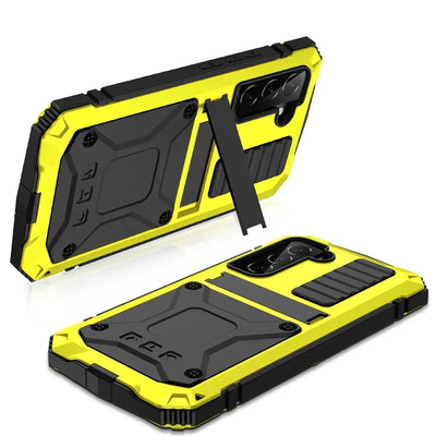 Buy Classic Full Body Metal Armor Phone Case, with Screen Protector, Heavy Duty Defender Shockproof Case,Hubert at Caseles-Samsung Galaxy S25 Ultra, Black
