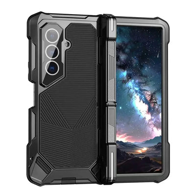 Buy Heavy-Duty Magnetic Case with Built-In PET Screen Protector, Hinge Guard & 18FT Drop Defense - ROOK at Caseles-Samsung Galaxy Z Fold 8 Ultra, Black