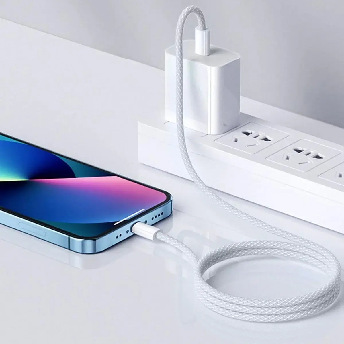 Buy Fast Charging Data Type C Cable, 3.28-Foot, White - USB-C to USB-C Cable at Caseles-, 