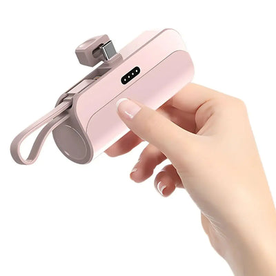 Buy 5000mAh Mini Power Bank, Portable Fast Charger for iPhone & Type-C Devices - POWER BANK MINI at Caseles-3000mA, Type C